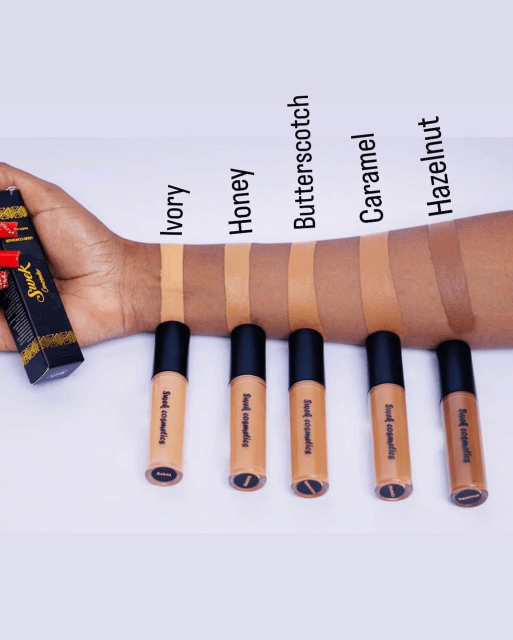 SWEK concealer shade swatches